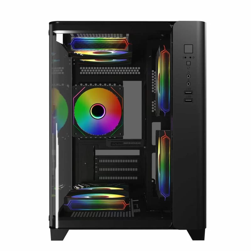 JETEK CSGO2 WUKONG Black Aquarium Case - mATX, Pillarless View 7 JETEK CSGO2 WUKONG Black Aquarium Case - mATX, Pillarless View - Ảnh 7