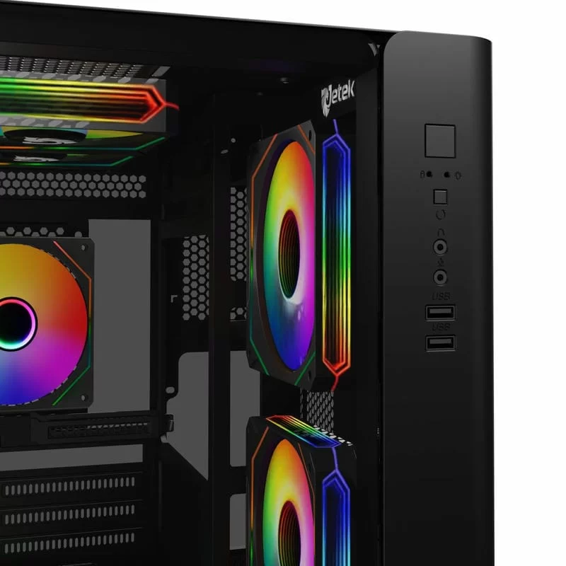 JETEK CSGO2 WUKONG Black Aquarium Case - mATX, Pillarless View 10 JETEK CSGO2 WUKONG Black Aquarium Case - mATX, Pillarless View - Ảnh 10