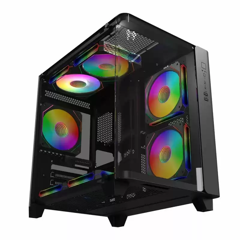 JETEK CSGO2 WUKONG Black Aquarium Case - mATX, Pillarless View 4 JETEK CSGO2 WUKONG Black Aquarium Case - mATX, Pillarless View - Ảnh 4