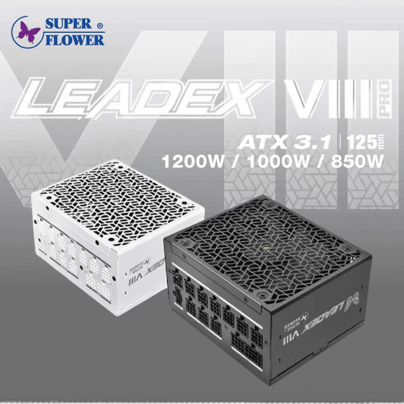 SuperFlower Leadex VIII Platinum Pro 1000W ATX 3.1 Cybenetics Platinum SF-1000F14SP(T) PSU 1 SuperFlower Leadex VIII Platinum Pro 1000W ATX 3.1 Cybenetics Platinum SF-1000F14SP(T) PSU