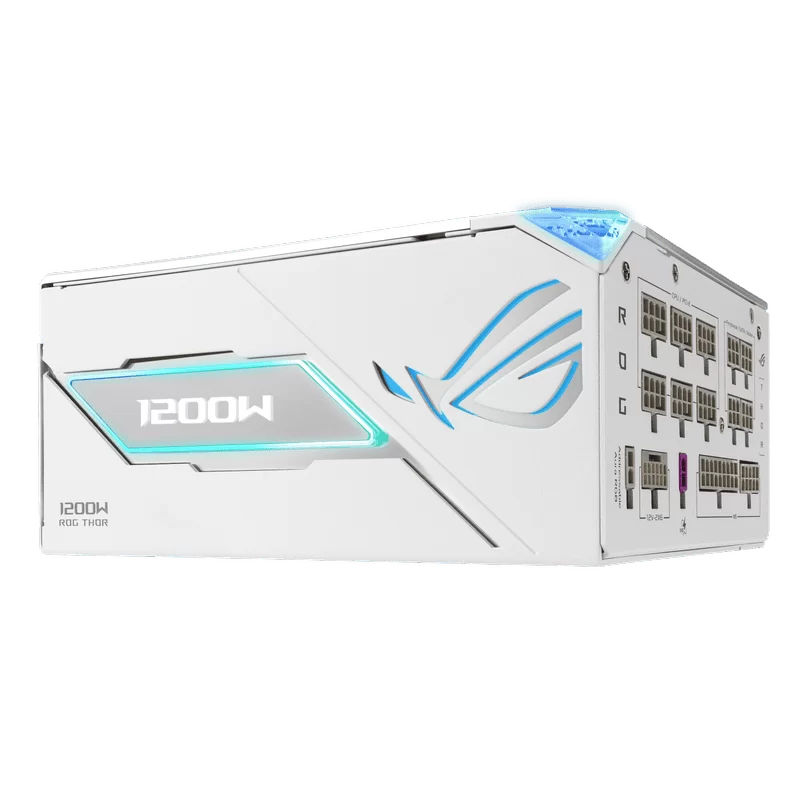 ASUS ROG Thor 1200W Platinum III White Edition Gaming PSU (ROG-THOR-1200P3-WHITE-GAMING) - 1200W, ATX 3.1 compatible, magnetic OLED display, 80 Plus Platinum 5 ASUS ROG Thor 1200W Platinum III White Edition Gaming PSU (ROG-THOR-1200P3-WHITE-GAMING) - 1200W, ATX 3.1 compatible, magnetic OLED display, 80 Plus Platinum - Ảnh 5
