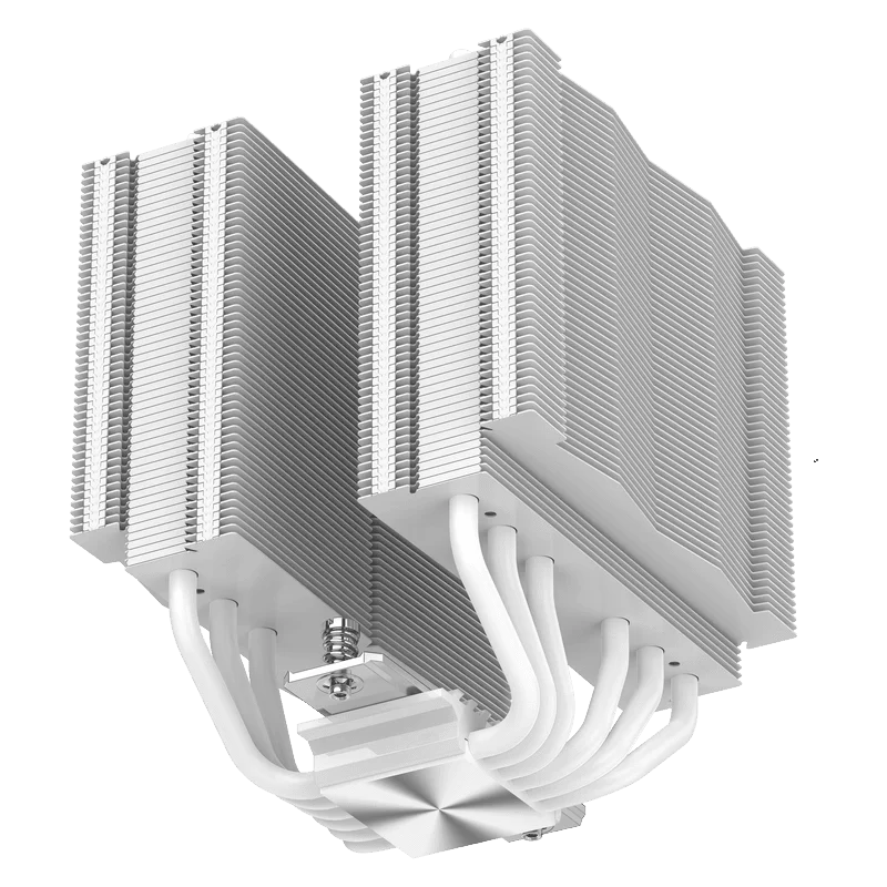 SAMA A60W White CPU Air Cooler - All White, 6ר6 mm Heat Pipes, 2x 120mm guide-ring fans 2 SAMA A60W White CPU Air Cooler - All White, 6ר6 mm Heat Pipes, 2x 120mm guide-ring fans - Ảnh 2