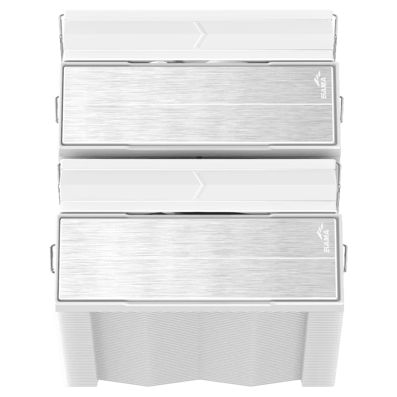 SAMA A60W White CPU Air Cooler - All White, 6ר6 mm Heat Pipes, 2x 120mm guide-ring fans 3 SAMA A60W White CPU Air Cooler - All White, 6ר6 mm Heat Pipes, 2x 120mm guide-ring fans - Ảnh 3