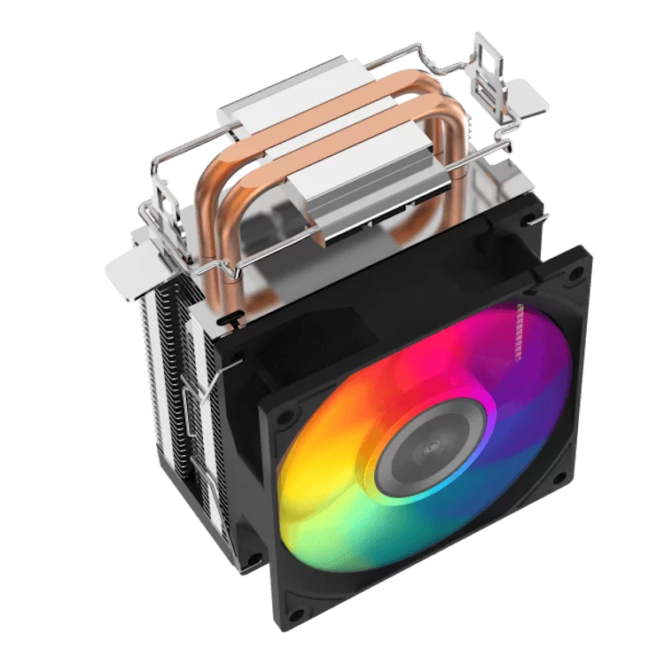 SAMA X20 RGB CPU Air Cooler - Black, 2 Copper Heat Pipes, 1x 92mm Fans 3 SAMA X20 RGB CPU Air Cooler - Black, 2 Copper Heat Pipes, 1x 92mm Fans - Ảnh 3