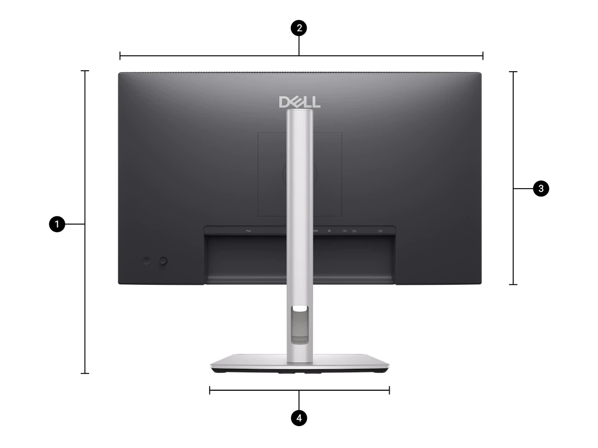 dell pro plus monitor p2425d pdp dimensions weight 1