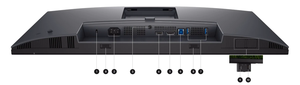 dell pro plus monitor p2425d pdp ports slots