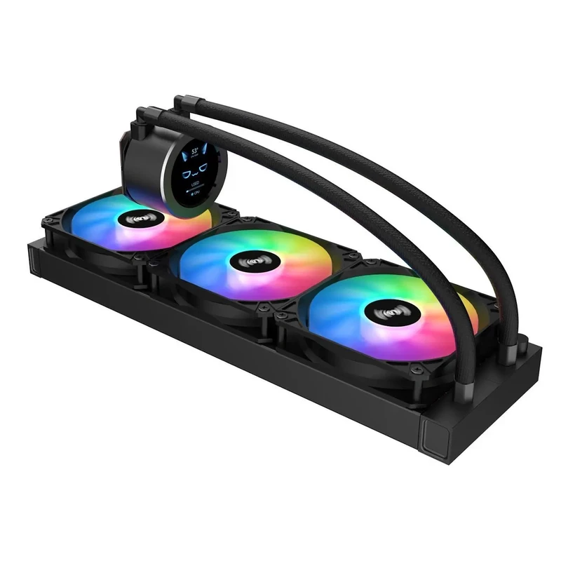 SAMA SM360 LD Black AIO Liquid CPU Cooler – 360mm Radiator, Screen LCD Display, 3 ARGB PWM Silent Fans 3 SAMA SM360 LD Black AIO Liquid CPU Cooler – 360mm Radiator, Screen LCD Display, 3 ARGB PWM Silent Fans - Ảnh 3