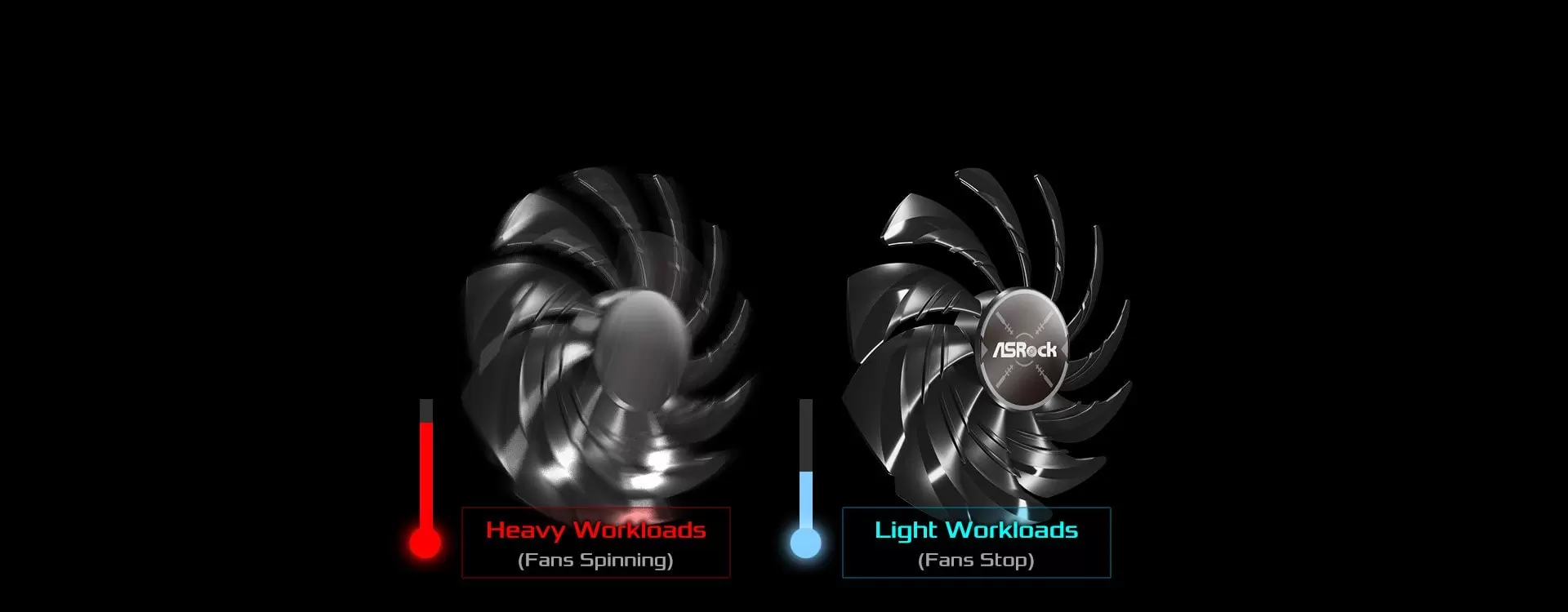 ASRock RX 9060 XT công nghệ 0dB silent cooling yên tĩnh