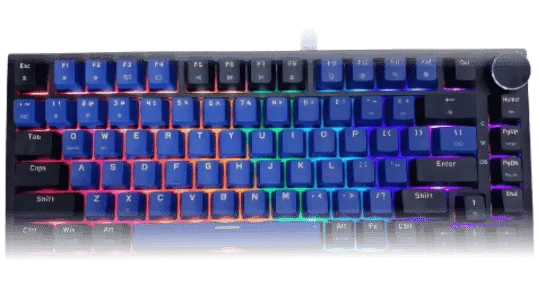E-DRA EK375 V2 Beta Blue Black Mechanical Gaming Keyboard 17 2 2 2