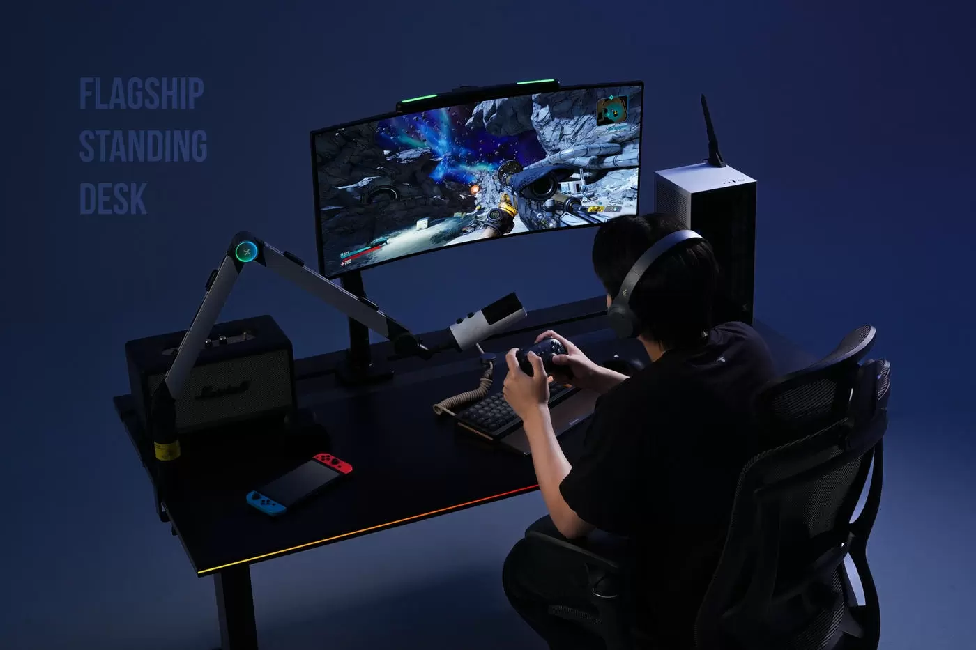 bàn nâng hạ HyperWork ATLAS Elite động cơ mạnh mẽ standing desk HyperWork ATLAS Elite 1600x820