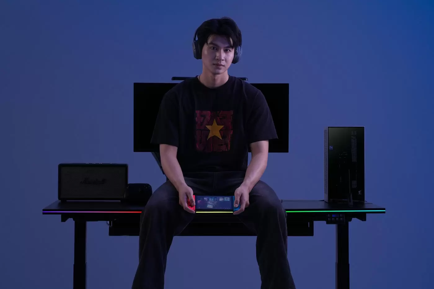 bàn nâng hạ HyperWork ATLAS Elite tải trọng cao setup nặng