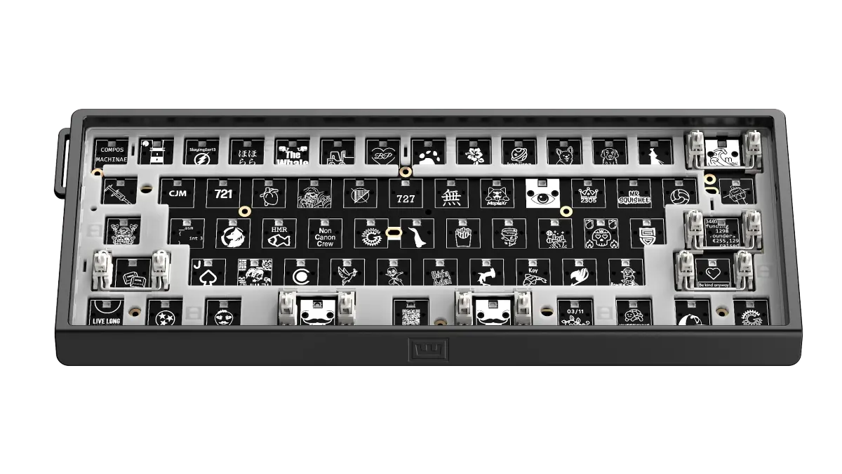 Wooting 60HE V2 Lekker Tikken Switch Gaming Keyboard - 60% Rapid Trigger, RGB 38 Wooting 60HE+ V2 Lekker Tikken friction fit mount silicone giúp âm thanh đồng đều và dễ custom