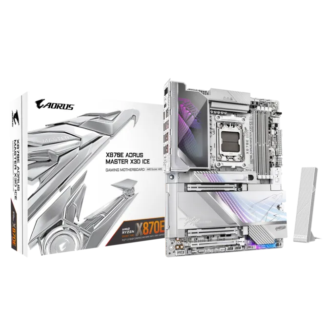 GIGABYTE X870E AORUS MASTER X3D ICE Mainboard 1 GIGABYTE X870E AORUS MASTER X3D ICE Mainboard