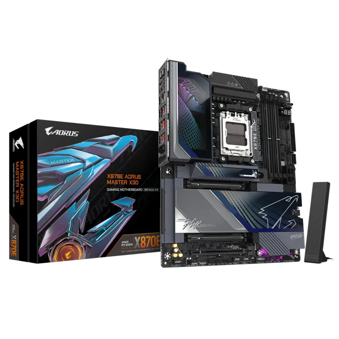 GIGABYTE X870E AORUS MASTER X3D Mainboard 1 GIGABYTE X870E AORUS MASTER X3D Mainboard
