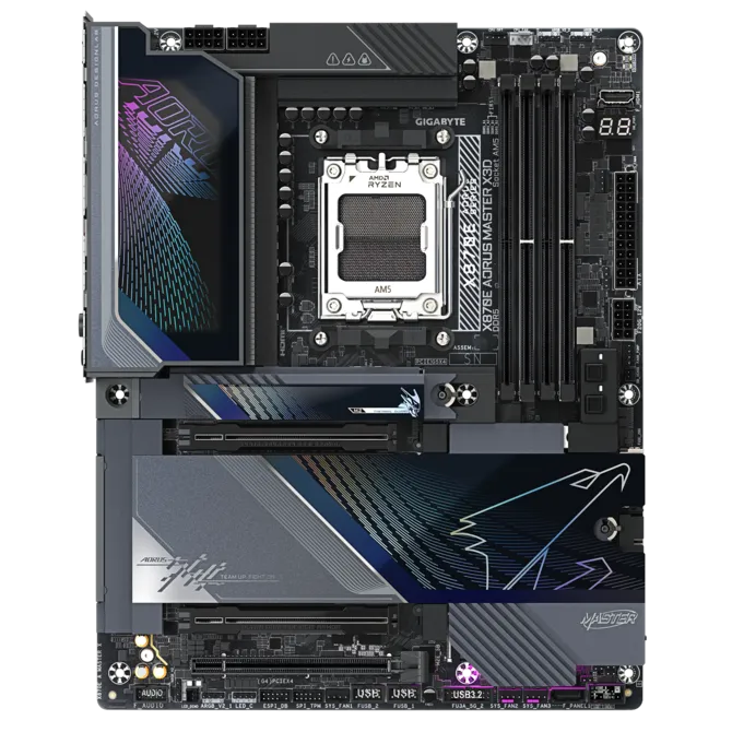 GIGABYTE X870E AORUS MASTER X3D Mainboard 2 GIGABYTE X870E AORUS MASTER X3D Mainboard - Ảnh 2