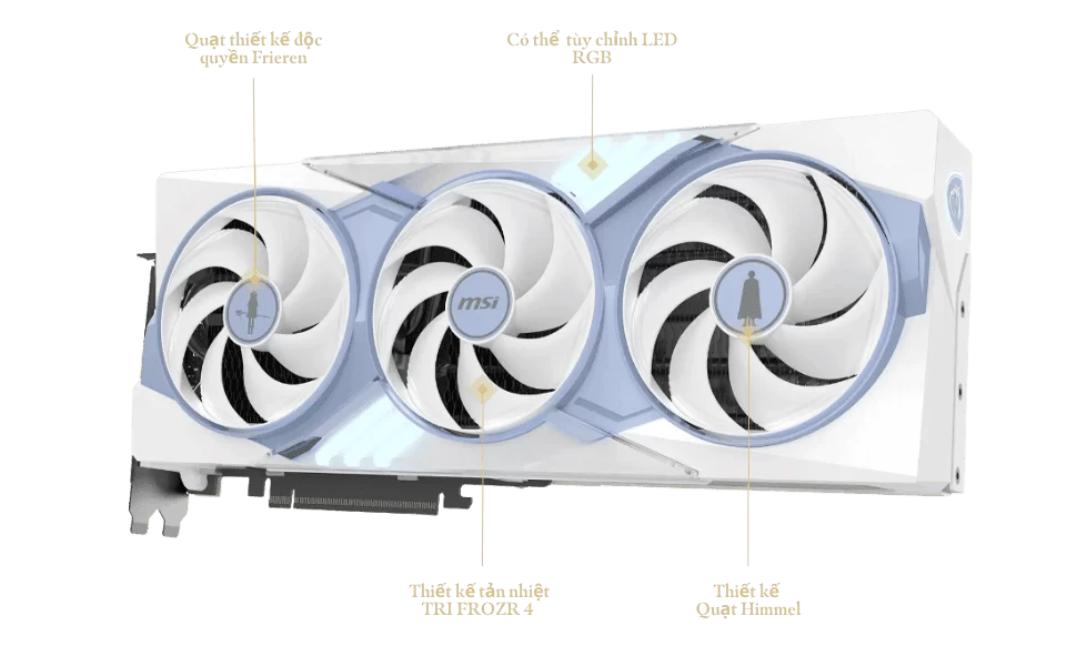 VGA MSI GeForce RTX 5070Ti 16G FRIEREN EDITION OC mặt trước