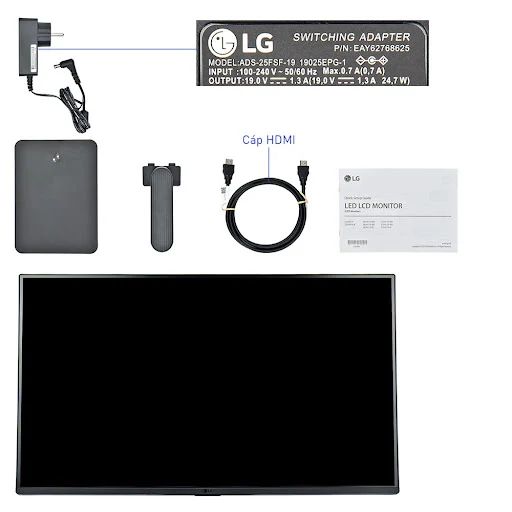 phụ kiện màn hình LG 27U411A-B đầy đủ chính hãng