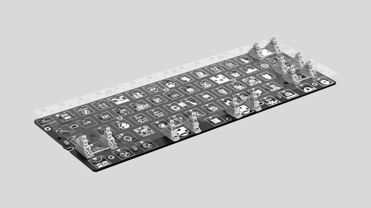 Wooting 60HE V2 Lekker Tikken Switch Gaming Keyboard - 60% Rapid Trigger, RGB 40 Wooting 60HE+ V2 tape mod giảm hollow sound và tăng độ chắc âm