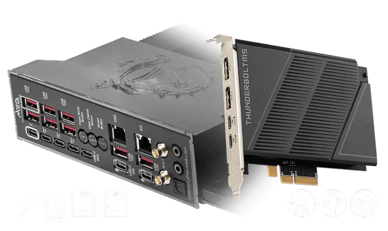 MSI MEG Z890 GODLIKE DDR5 kết nối Thunderbolt 4 LAN 10G 5G WiFi 7 tốc độ cao