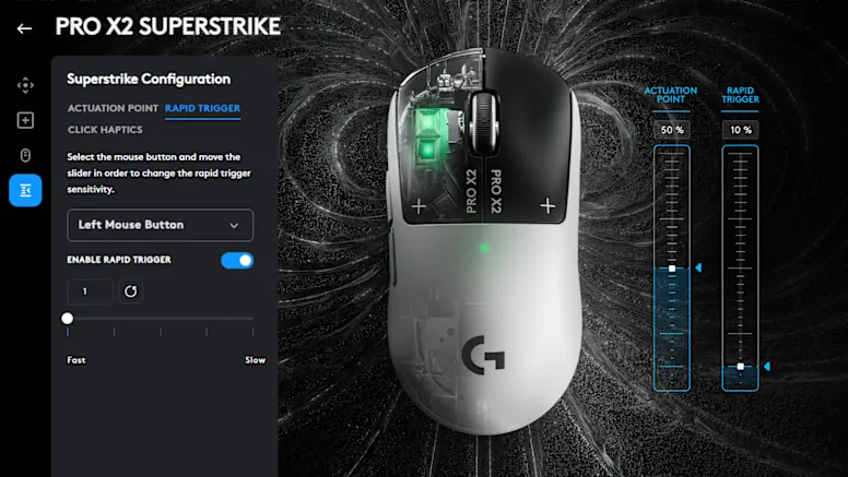 Tùy biến Rapid Trigger Logitech Pro X2 Superstrike Lightspeed