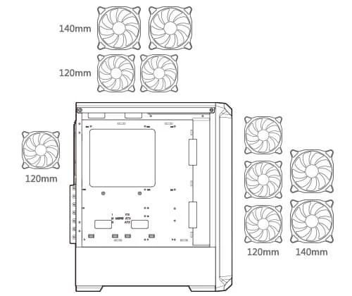 Cougar Archon 2 RGB Mid Tower Case 64 Cougar Archon 2 RGB hỗ trợ tản nhiệt khí air cooling hiệu quả