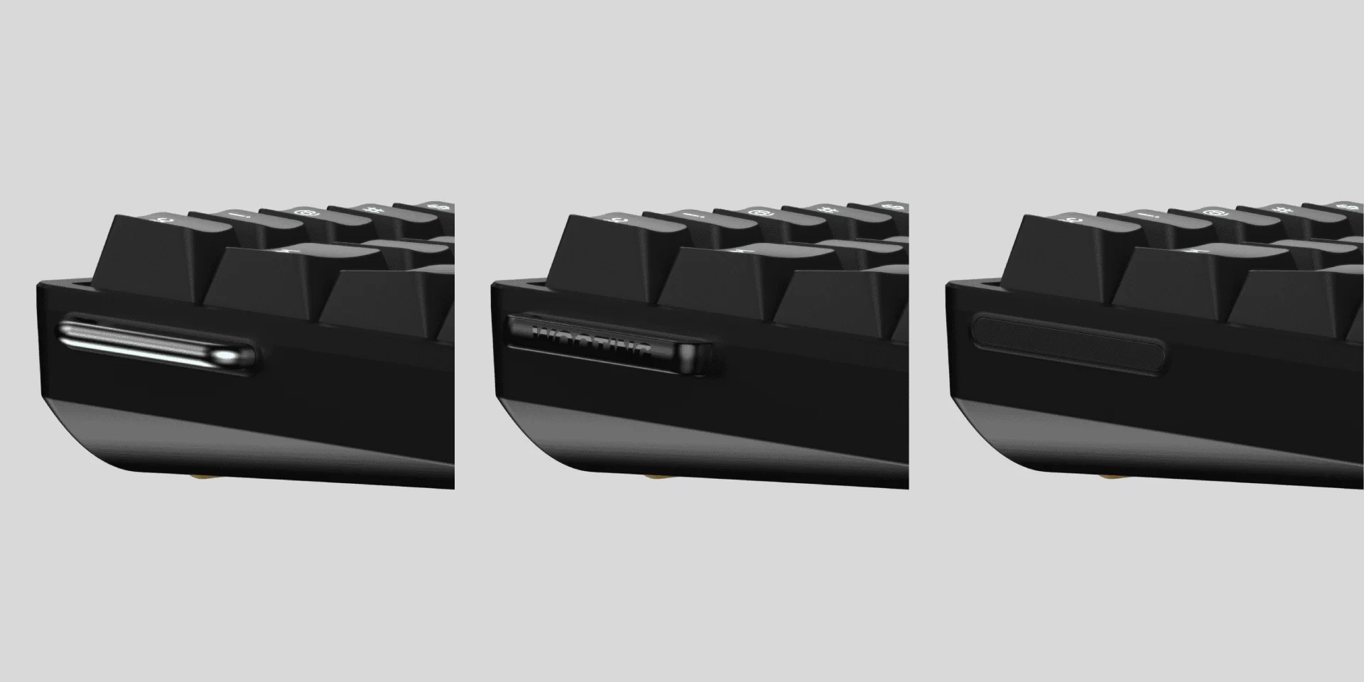 Wooting 60HE V2 Lekker Tikken Switch Gaming Keyboard - 60% Rapid Trigger, RGB 35 Wooting 60HE+ V2 Lekker Tikken strap mount case nhôm và nhựa so sánh