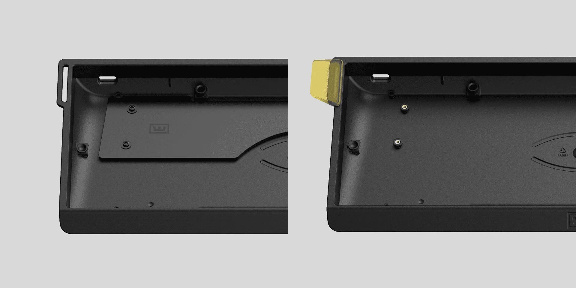 Wooting 60HE V2 Lekker Tikken Switch Gaming Keyboard - 60% Rapid Trigger, RGB 36 Wooting 60HE+ V2 Lekker Tikken wing attachment so sánh strap mount truyền thống