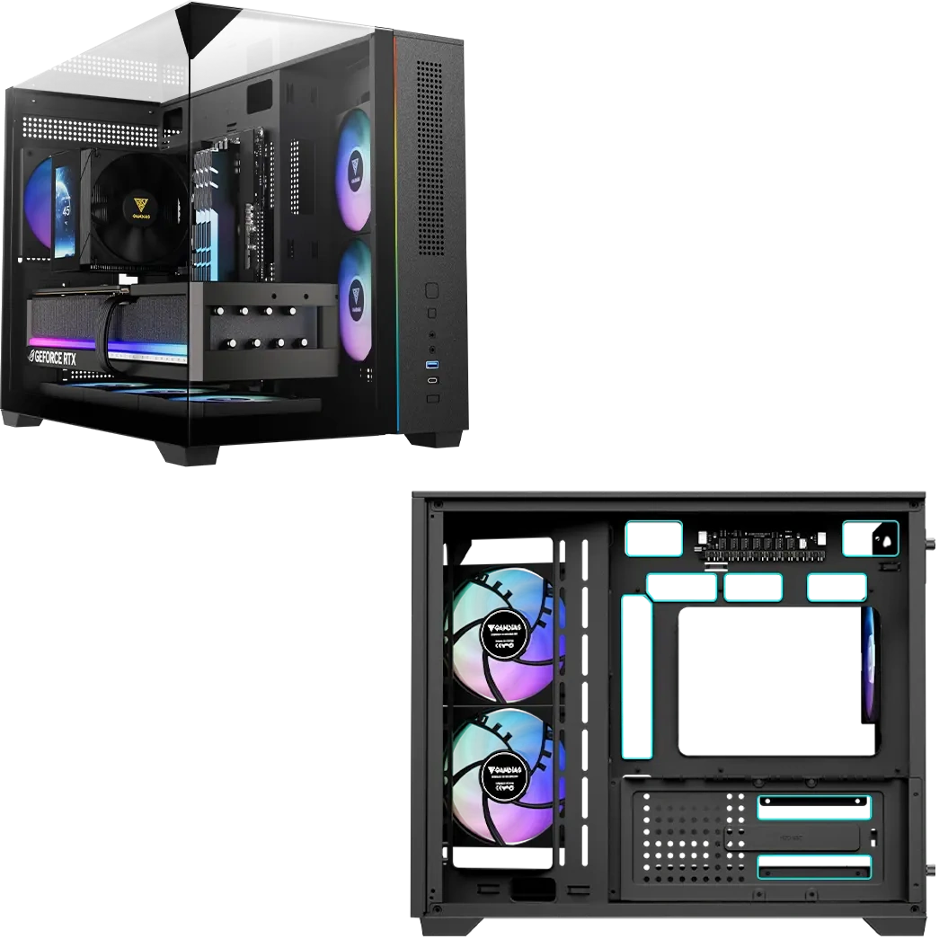 case back-connect motherboard giấu dây