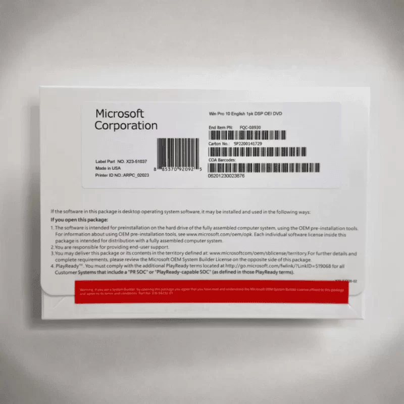 Microsoft Windows 11 Pro 64Bit Engl Intl 1pk DSP OEI (FQC-10528) 2 Microsoft Windows 11 Pro 64Bit Engl Intl 1pk DSP OEI (FQC-10528) - Ảnh 2