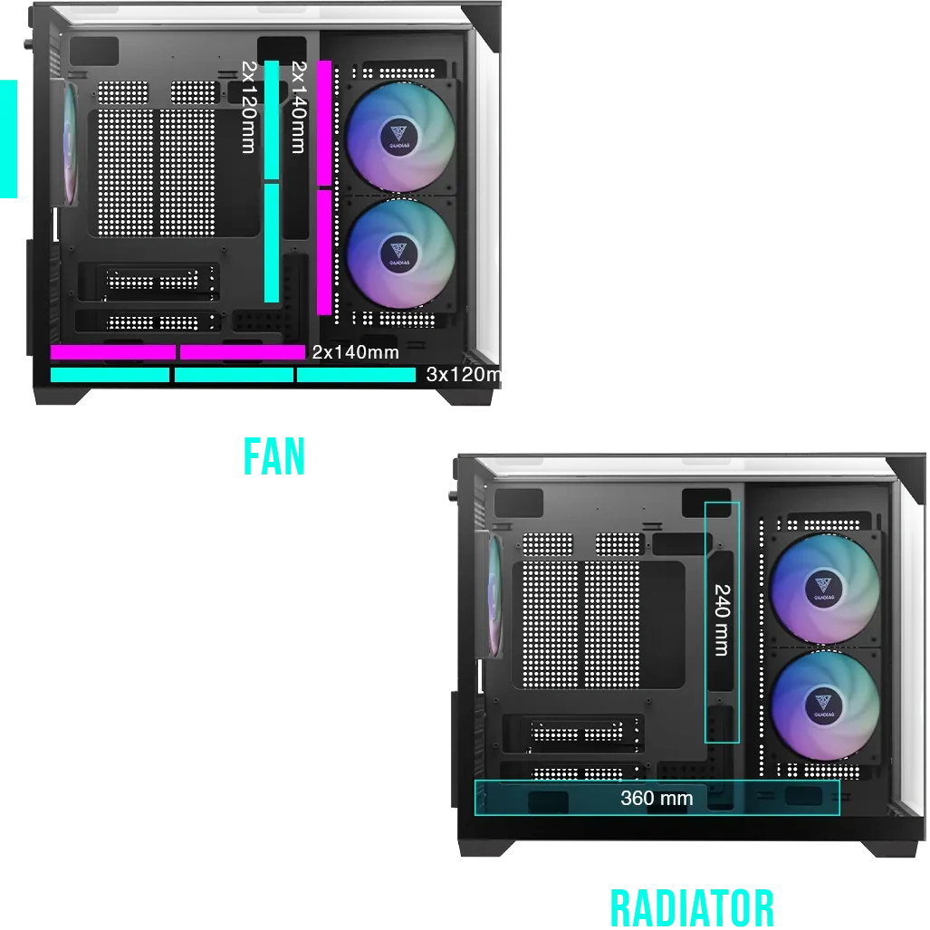 case gaming RGB tản nhiệt nước