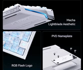ATK RS7 V2 Aluminum Hall Effect Keyboard – 75% Rapid Trigger 8K 49 Vỏ nhôm CNC phong cách Mecha của ATK RS7 V2