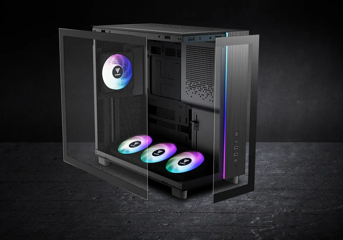 Tổng quan các ưu điểm nổi bật của dòng ATLAS M4 case gaming RGB tóm tắt tính năng