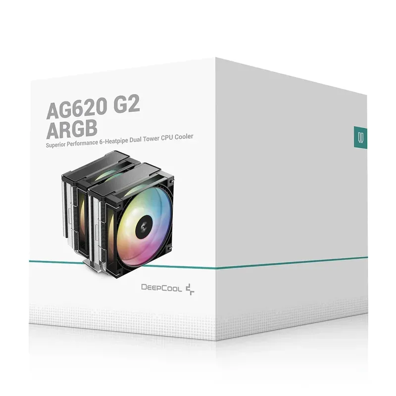 DEEPCOOL AG620 G2 ARGB Dual Tower CPU Cooler - 2x 120mm Fan, 6x Copper Heat Pipes, Intel/AMD Support 11 DEEPCOOL AG620 G2 ARGB Dual Tower CPU Cooler - 2x 120mm Fan, 6x Copper Heat Pipes, Intel/AMD Support - Ảnh 11