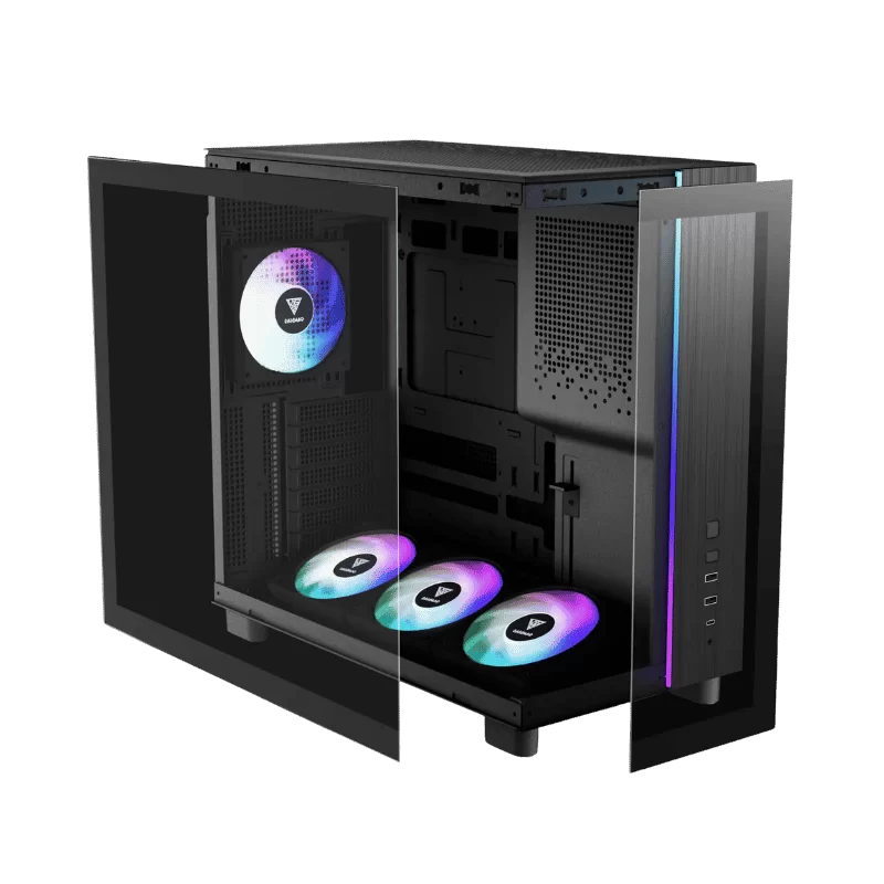 GAMDIAS ATLAS M4 Mid Tower Panorama Case - 4x 120mm ARGB Fans 2 GAMDIAS ATLAS M4 Mid Tower Panorama Case - 4x 120mm ARGB Fans - Ảnh 2