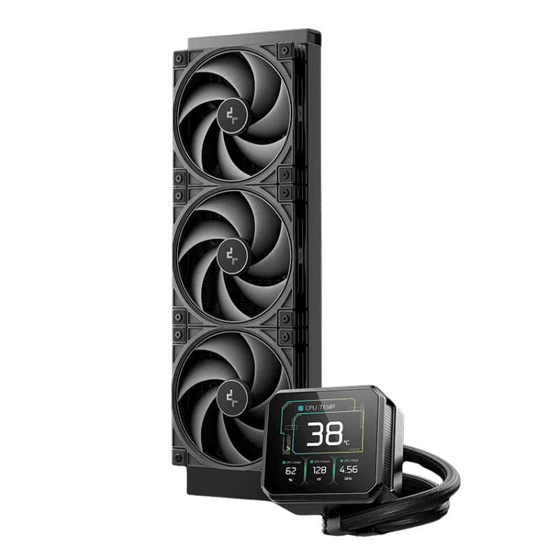 DeepCool SPARTACUS 360 Black AIO Liquid CPU Cooler - 360mm Radiator, 3x120mm Silent Ring Fans, 3.4" IPS LCD Display (480×480), 6th Generation Pump 2 DeepCool SPARTACUS 360 Black AIO Liquid CPU Cooler - 360mm Radiator, 3x120mm Silent Ring Fans, 3.4" IPS LCD Display (480×480), 6th Generation Pump - Ảnh 2