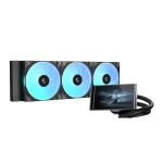 DeepCool LT360 VISION ARGB Black AIO Liquid CPU Cooler - 360mm Radiator, 3x120mm ARGB Fans, 4.5" IPS LCD Display, 6th Generation Pump, AM5 / LGA1700 Compatible