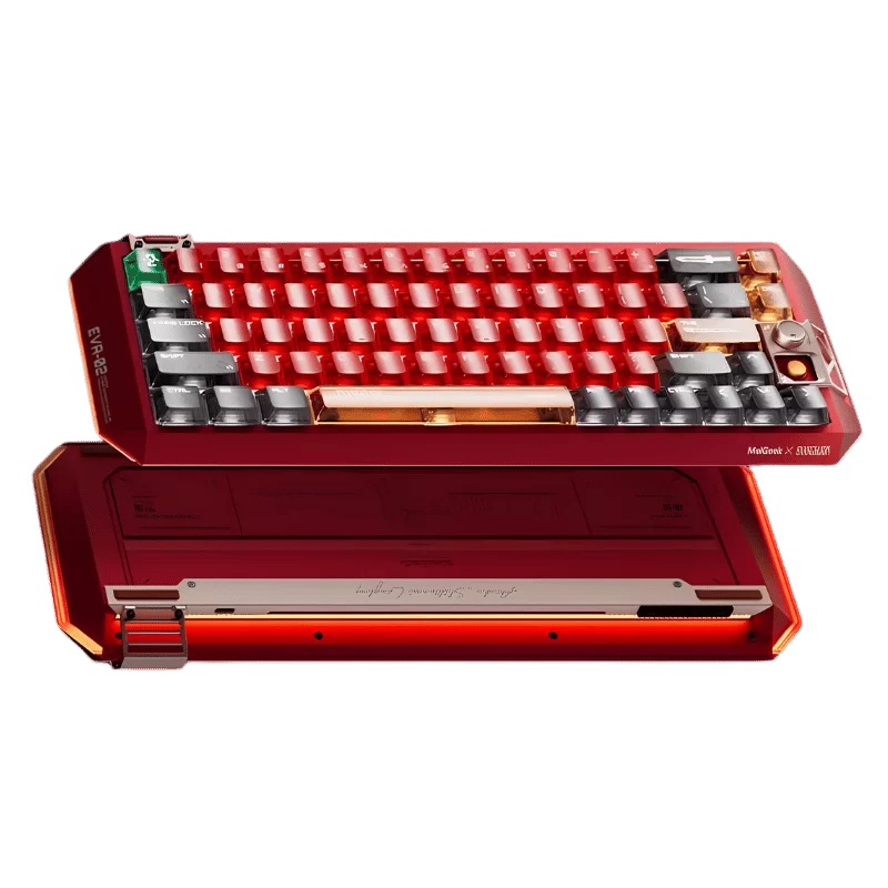 MelGeek Evangelion Centauri 60 EVA-02 Asuka Limited Edition Gaming Keyboard - 60%, HE, CNC Al-case, Leaf-spring gasket mount