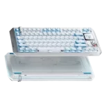 MelGeek Evangelion Centauri 80 EVA-00 Rei Ayanami Limited Edition Gaming Keyboard - TKL, Hall Effect Magnetic Switch, CNC Aluminum, Wired, Official Evangelion Collaboration