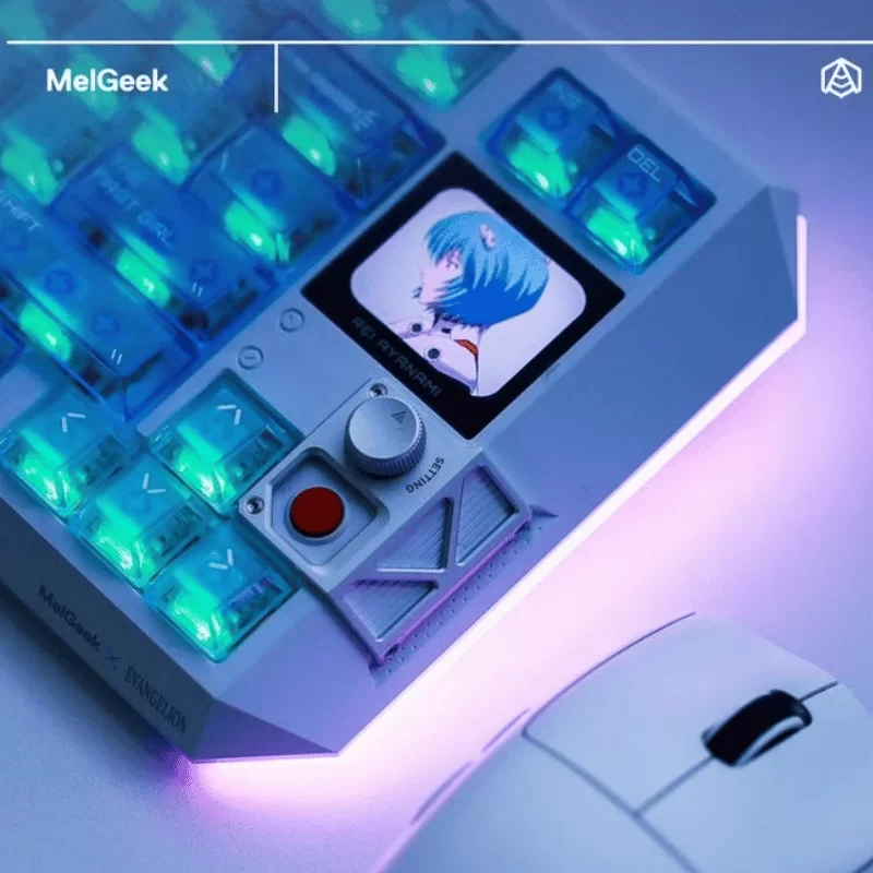 MelGeek Evangelion Centauri 80 EVA-00 Rei Ayanami Limited Edition Gaming Keyboard - TKL, Hall Effect Magnetic Switch, CNC Aluminum, Wired, Official Evangelion Collaboration 2 MelGeek Evangelion Centauri 80 EVA-00 Rei Ayanami Limited Edition Gaming Keyboard - TKL, Hall Effect Magnetic Switch, CNC Aluminum, Wired, Official Evangelion Collaboration - Ảnh 2