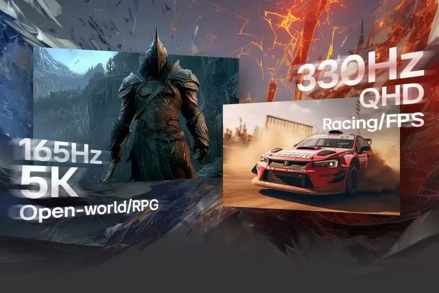 LG UltraGear 39GX950B-B Gaming Monitor - 39 inch 5K2K (5120×2160), OLED Curved 1500R, 165Hz/330Hz Dual Mode, 0.03ms GtG, HDR True Black 500, G-SYNC Compatible, FreeSync Premium Pro, DP 2.1 15 Công nghệ màn hình 165Hz 330Hz dual mode trên LG UltraGear 39GX950B