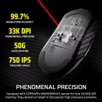 CORSAIR SABRE v2 PRO Carbon Fiber Wireless 8K Black Gaming Mouse 26 sabre v2 pro wl cf 06