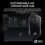 CORSAIR SABRE v2 PRO Carbon Fiber Wireless 8K Black Gaming Mouse 29 sabre v2 pro wl cf 09