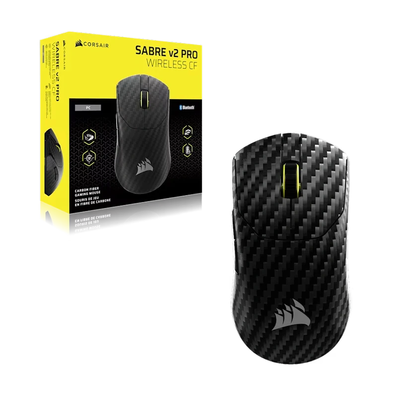 CORSAIR SABRE v2 PRO Carbon Fiber Wireless 8K Black Gaming Mouse 4 CORSAIR SABRE v2 PRO Carbon Fiber Wireless 8K Black Gaming Mouse - Ảnh 4