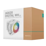 DEEPCOOL AG620 DIGITAL ARGB Dual Tower CPU Cooler - 2x 120mm ARGB Fan, 6x Copper Heat Pipes, LGA1700/AMD AM5 Support 21 AG620 DIGITAL WH pic 4