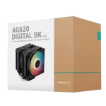 DEEPCOOL AG620 DIGITAL ARGB Dual Tower CPU Cooler - 2x 120mm ARGB Fan, 6x Copper Heat Pipes, LGA1700/AMD AM5 Support 20 AG620 DIGITAL black pic 6