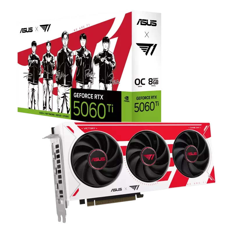 ASUS T1 GeForce RTX 5060Ti 8GB GDDR7 OC Edition ( T1-RTX5060TI-O8G-GAMING) Graphics Card 1 ASUS T1 GeForce RTX 5060Ti 8GB GDDR7 OC Edition ( T1-RTX5060TI-O8G-GAMING) Graphics Card