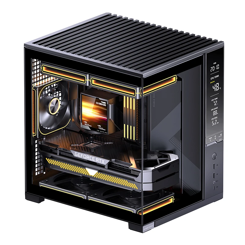 JONSBO D34 M-ATX Case - màn hình Monitoring, AIO 280mm 4 JONSBO D34 M-ATX Case - màn hình Monitoring, AIO 280mm - Ảnh 4