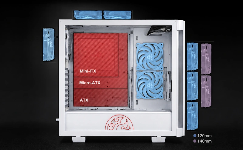 ADATA Invader White ATX Case - 2x 120mm fan included 19 Khả năng tương thích linh kiện ADATA XPG INVADER White