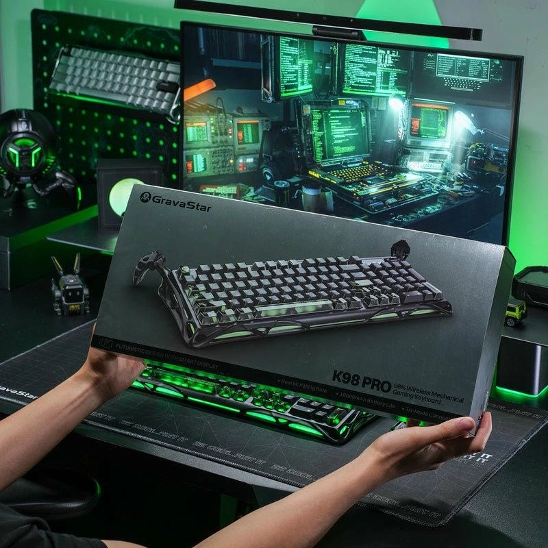 GravaStar Mercury K98 Pro Phantom Black Gaming Keyboard 2 GravaStar Mercury K98 Pro Phantom Black Gaming Keyboard - Ảnh 2
