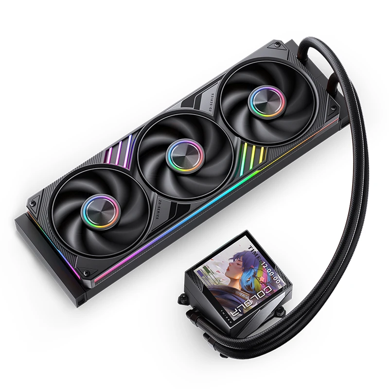 JONSBO TM-360 Black AIO Liquid Cooling – 360mm màn hình IPS, ARGB, TDP 325W 3 JONSBO TM-360 Black AIO Liquid Cooling – 360mm màn hình IPS, ARGB, TDP 325W - Ảnh 3